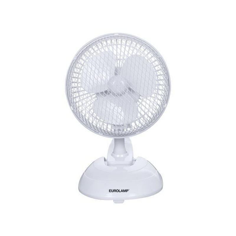 Eurolamp 147-29073 Επιτραπέζιος Ανεμιστήρας με μανταλάκι 20εκ. 15W Λευκό